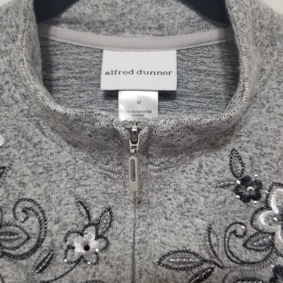 Alfred Dunner Knit Top Women's, Size M,Mock Neck , Color gray - Picture 8 of 10